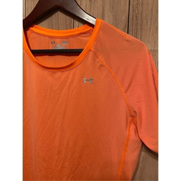 Under Armour Large fitted active wear t-shirt womens orange black - Picture 3 of 6
